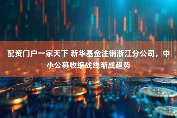配资门户一家天下 新华基金注销浙江分公司，中小公募收缩战线渐成趋势